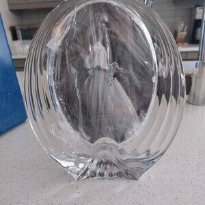 vintage Mikasa "Concentric" Oval Crystal Picture Frame, Made in Japan